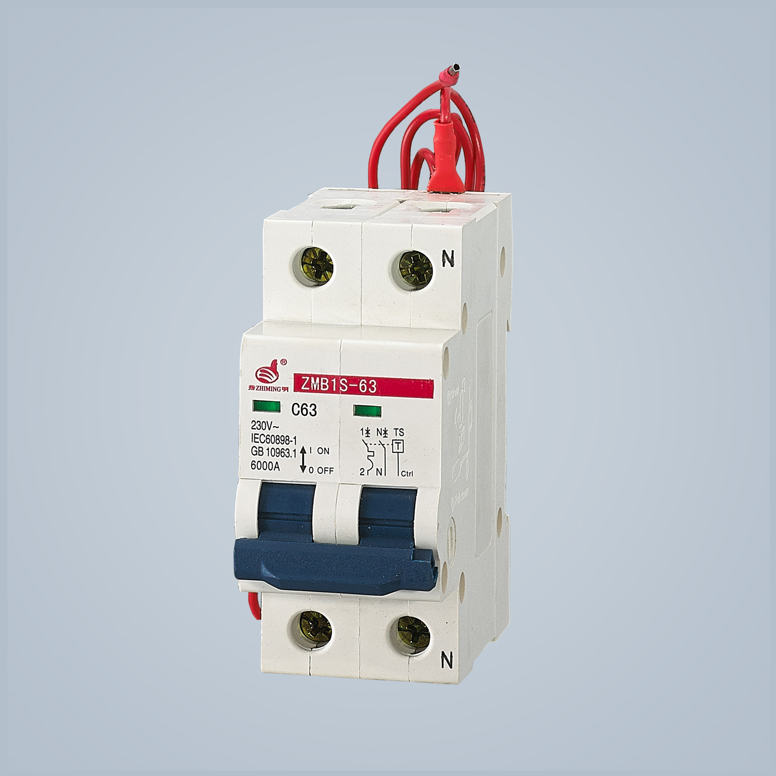 ZMB-1S-63 Miniature circuit breaker with shunt release (special switch for card type meter)